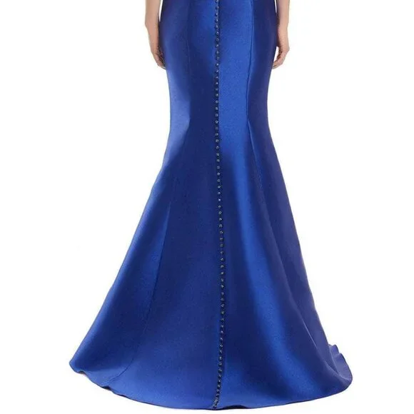 NWT Alexander by Daymor 1991S24 3D Floral Applique Evening Dress Fuchsia Size 6 - Picture 4 of 6